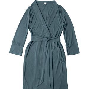 NWT Goumi Kids Mom Midnight Robe XS/S Bamboo Organic Cotton Blue Pockets